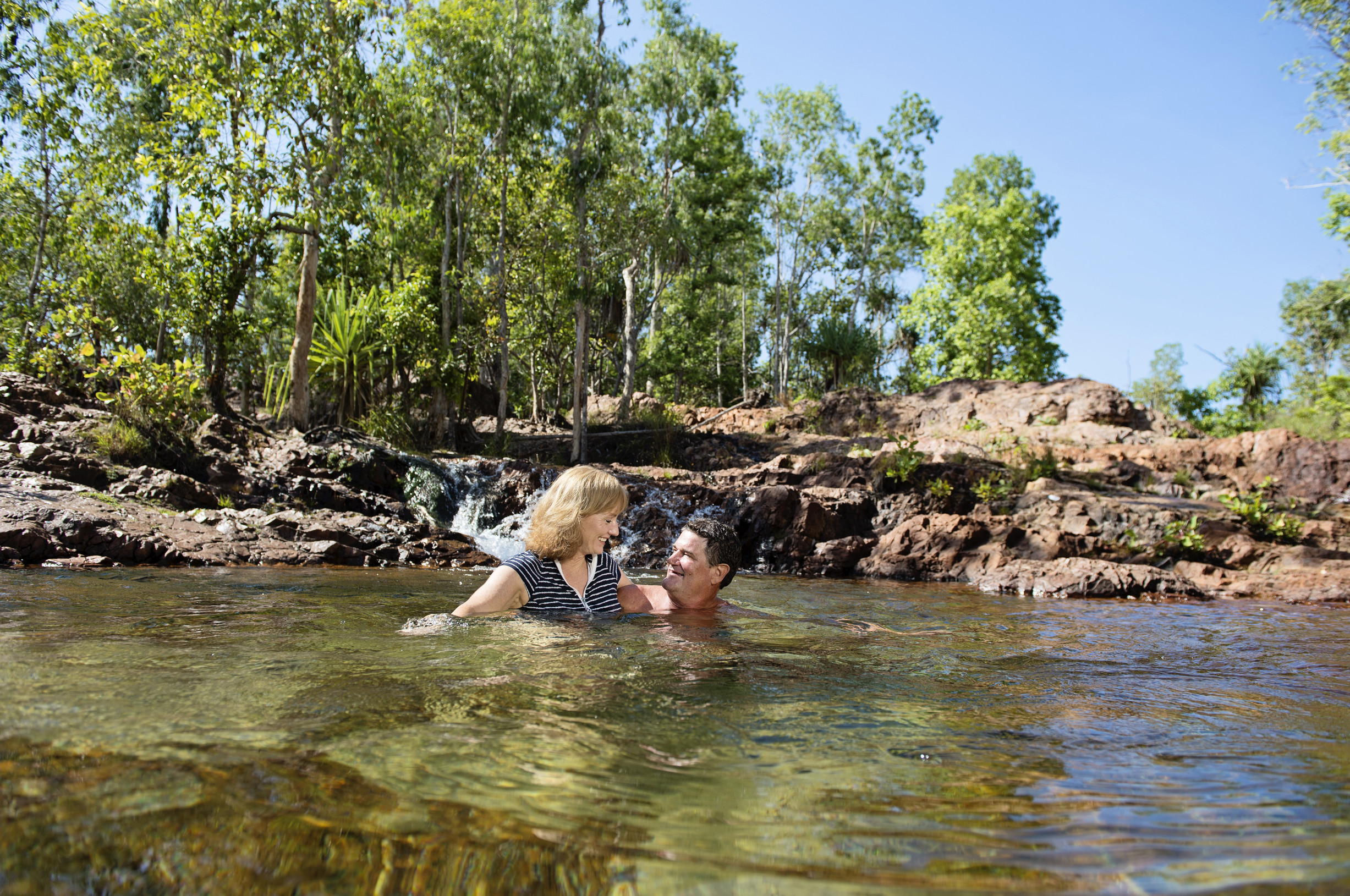 Relaxing at Buley Rockhole credit Tourism NT/Shaana McNaught